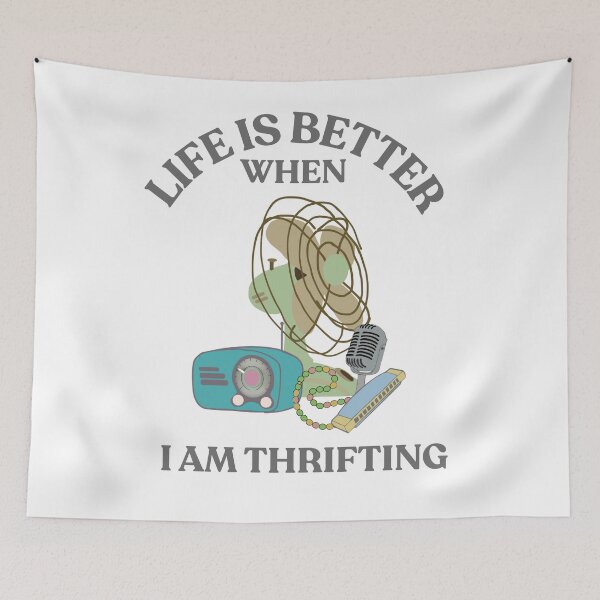 Item preview, Life is better when thrifting designed and sold by TaraPen.