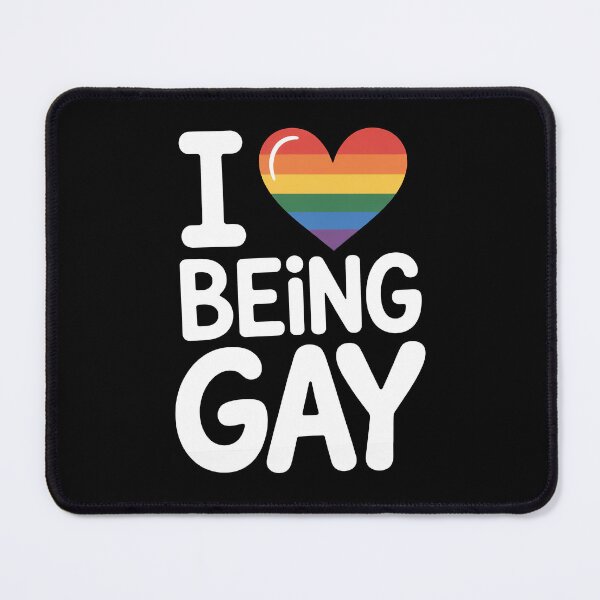Item preview, I Love Being Gay Rainbow Heart Gay Pride Quote designed and sold by Say It With Ink.