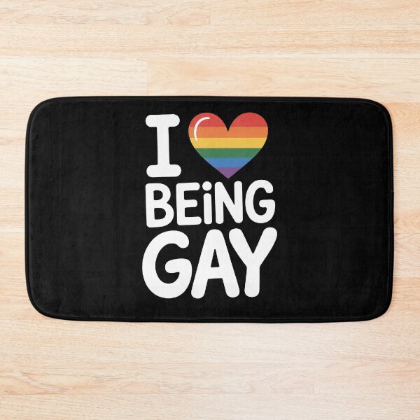 Item preview, I Love Being Gay Rainbow Heart Gay Pride Quote designed and sold by Say It With Ink.
