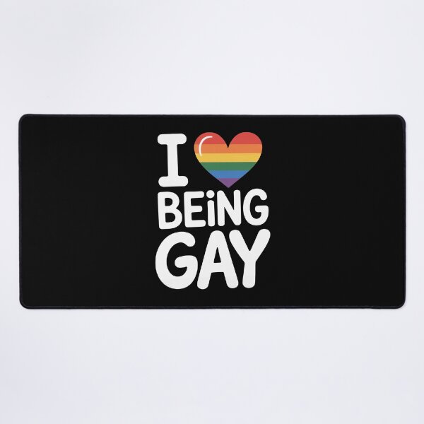 Item preview, I Love Being Gay Rainbow Heart Gay Pride Quote designed and sold by Say It With Ink.