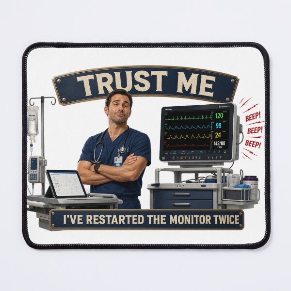 Item preview, Trust Me I’ve Restarted the Monitor Twice Nurse Humor Gift designed and sold by YMLux.