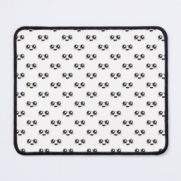 Item preview, Cute kawaii blushing happy smiling nerdy face pattern designed and sold by BlushyPrint.