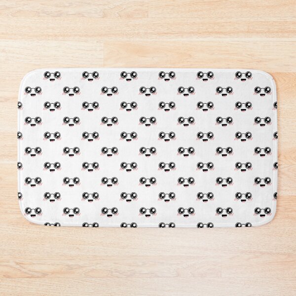 Item preview, Cute kawaii blushing happy smiling nerdy face pattern designed and sold by BlushyPrint.