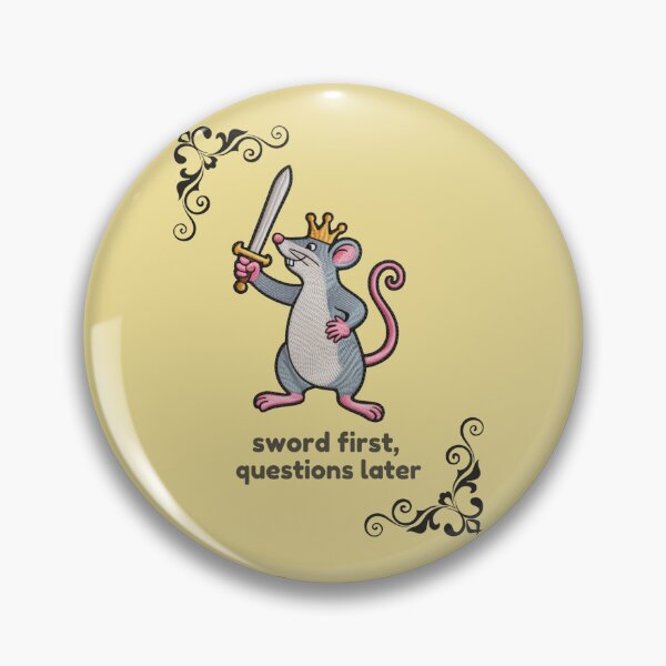 Item preview, ✨Sword First Questions Later Funny Mouse King designed and sold by CheersTOGETHER.