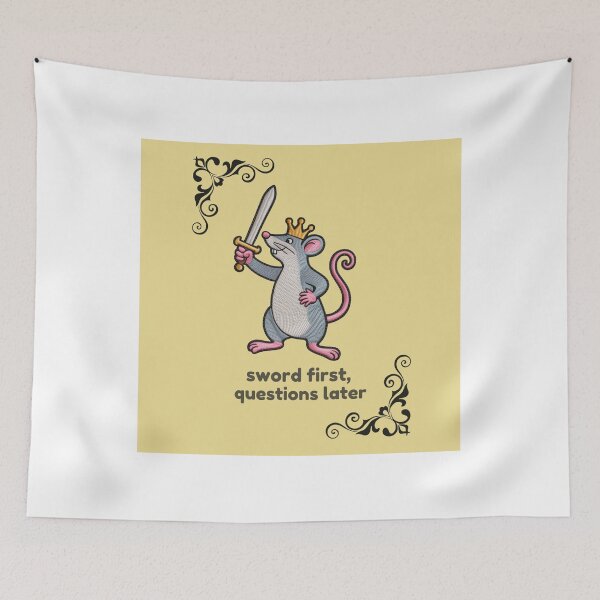Item preview, ✨Sword First Questions Later Funny Mouse King designed and sold by CheersTOGETHER.