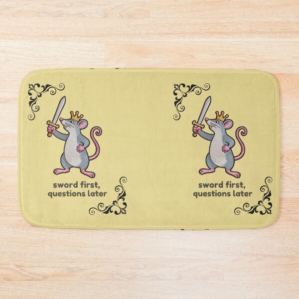 Item preview, ✨Sword First Questions Later Funny Mouse King designed and sold by CheersTOGETHER.