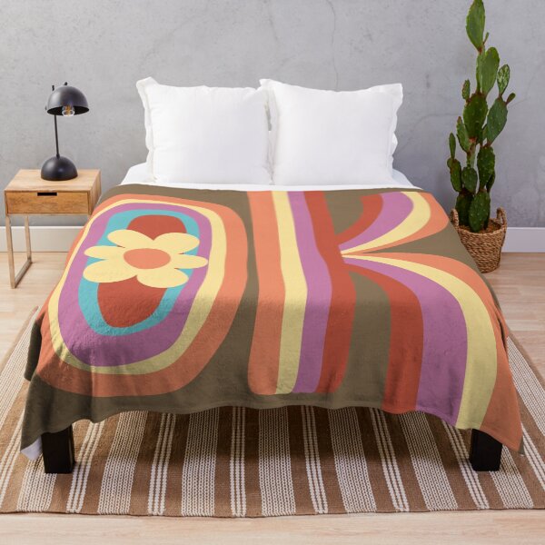 Item preview, Groovy Retro "OK" Flower Power – Desert Peach Vibes designed and sold by nineFlorals.