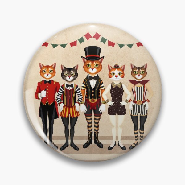 Item preview, Anthropomorphic Circus Cats | Gift for Circus Lover designed and sold by UnhingedBird.