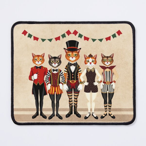 Item preview, Anthropomorphic Circus Cats | Gift for Circus Lover designed and sold by UnhingedBird.