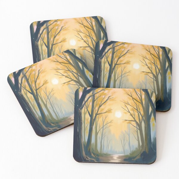 Item preview, Golden Forest Path at Sunset  designed and sold by NinaVibeStudio.