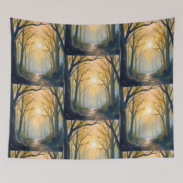 Item preview, Golden Forest Path at Sunset  designed and sold by NinaVibeStudio.