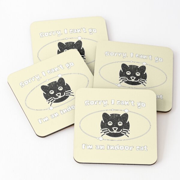 Item preview, sorry i can't go I'm an indoor cat funny introvert cat lover graphic tee designed and sold by ILOMON-ARTIVE.