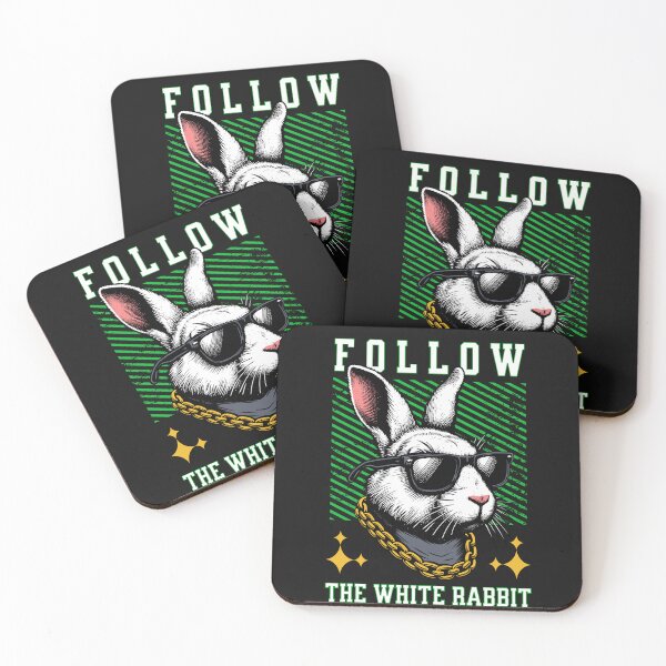 Item preview, FOLLOW THE WHITE RABBIT designed and sold by SPOOFSHIRT.
