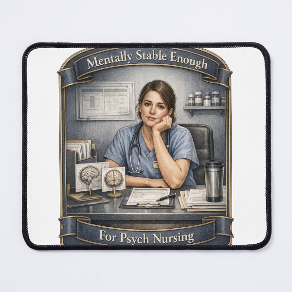 Item preview, Mentally Stable Enough for Psych Nursing Funny Nurse Gift designed and sold by YMLux.