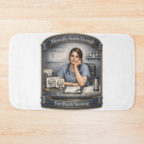 Item preview, Mentally Stable Enough for Psych Nursing Funny Nurse Gift designed and sold by YMLux.