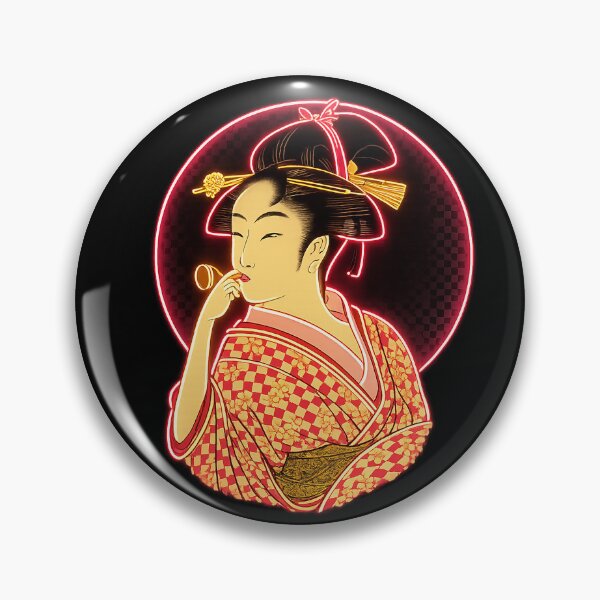 Item preview, Neon Ukiyo-e Beauty – Tokyo Pop Glow designed and sold by TOKYOSTUDIO.