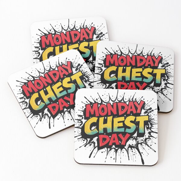 Item preview, Monday Chest Day – Funny Gym Workout Motivation Design designed and sold by Sparkofart07.