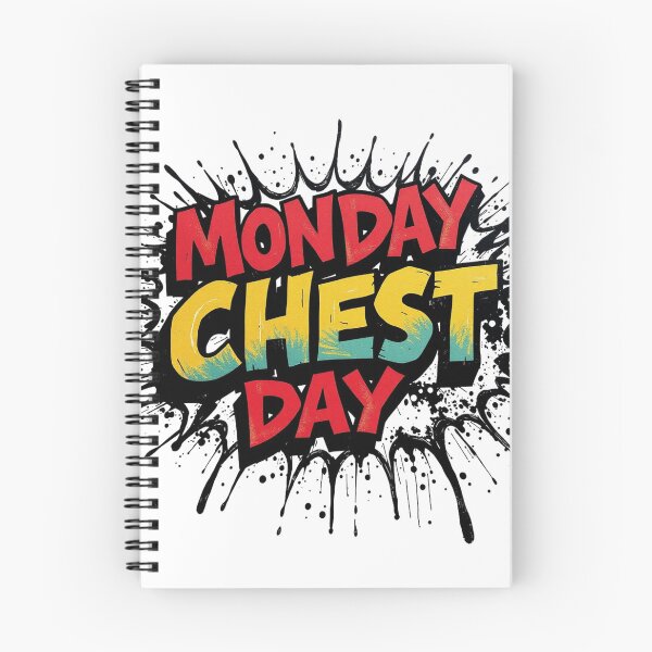 Item preview, Monday Chest Day – Funny Gym Workout Motivation Design designed and sold by Sparkofart07.