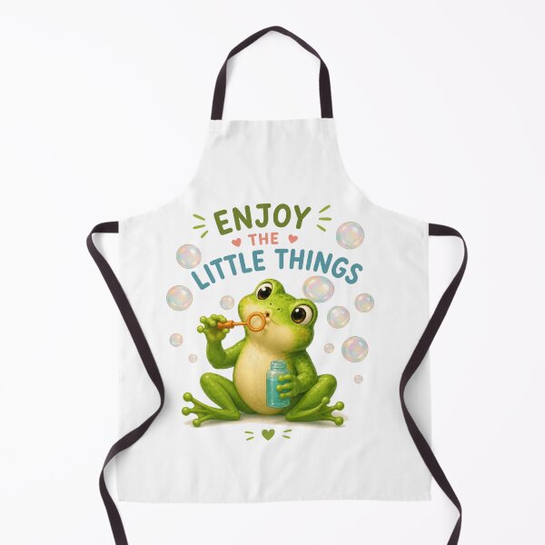 Item preview, Enjoy The Little Things Cute Bubble Frog Kawaii Design designed and sold by Tidarat-27.