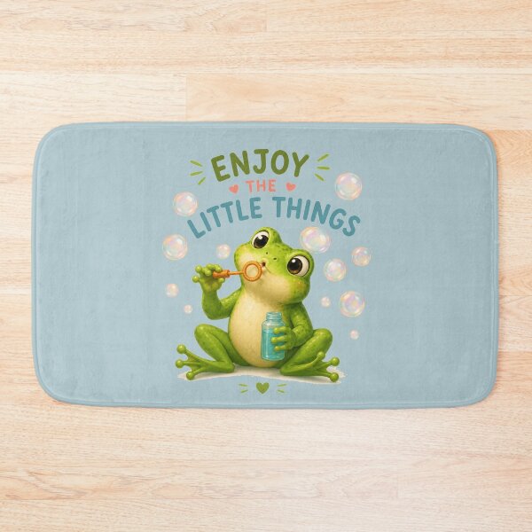 Item preview, Enjoy The Little Things Cute Bubble Frog Kawaii Design designed and sold by Tidarat-27.