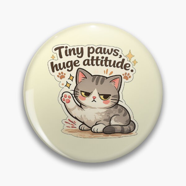 Item preview, Tiny Paws Huge Attitude Cute Cat designed and sold by Anjonn Vibes Designs.