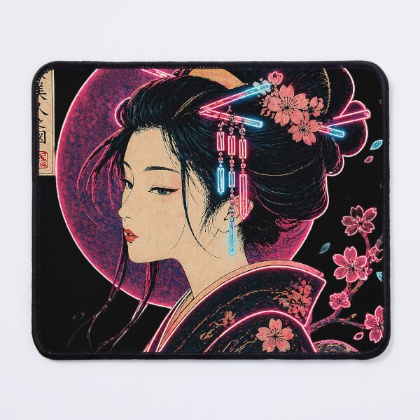 Item preview, Neon Ukiyo-e Sakura Beauty Portrait designed and sold by TOKYOSTUDIO.