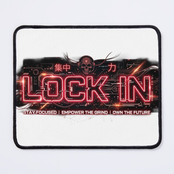 Item preview, Lock In Focus Mode Motivation T-Shirt – Futuristic Neon Grind Mindset Design designed and sold by No Excuses .