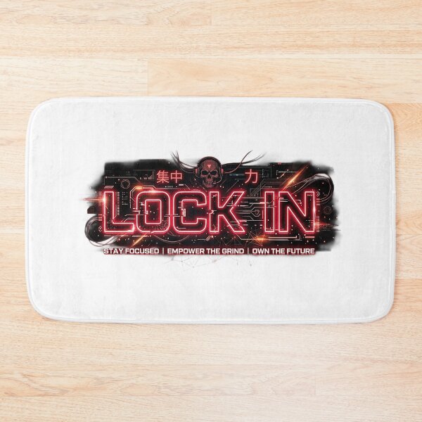 Item preview, Lock In Focus Mode Motivation T-Shirt – Futuristic Neon Grind Mindset Design designed and sold by No Excuses .