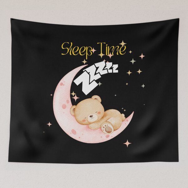Item preview, Sleep Time – Cute Teddy Bear on the Moon designed and sold by Banvero.