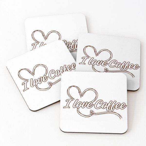 Item preview, I Love Coffee Elegant Script designed and sold by Coffee & Designs.