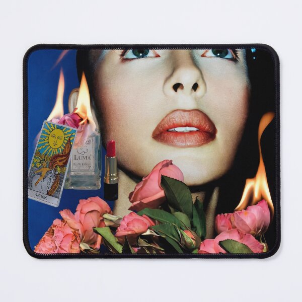 Item preview, Julia Fox Surrealism: Flaming Roses and Blue Haze designed and sold by y2kponyclub.