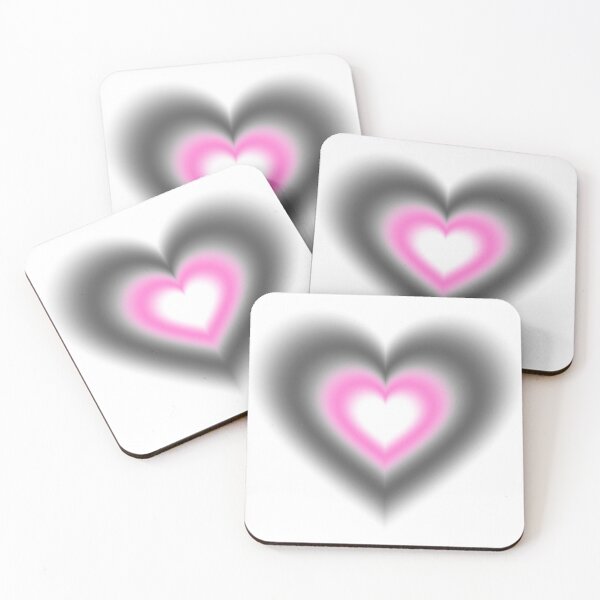 Item preview, Black and pink blurry hearts designed and sold by serenebookworm.