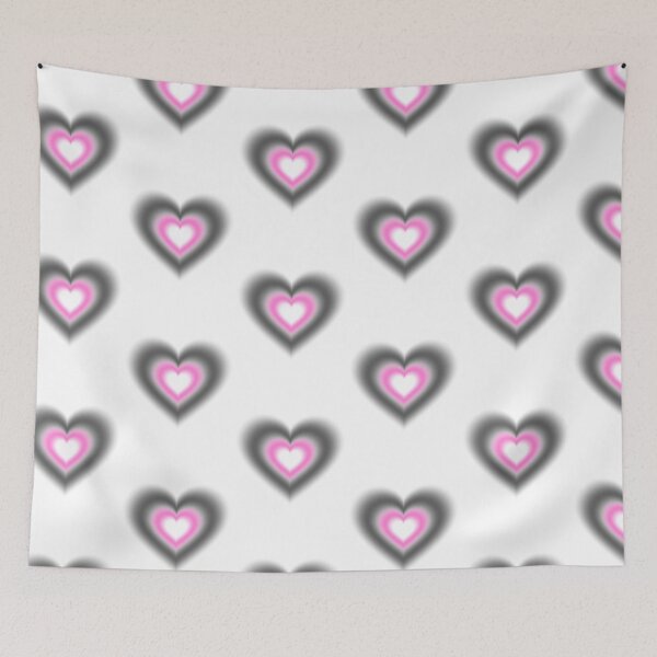 Item preview, Black and pink blurry hearts designed and sold by serenebookworm.