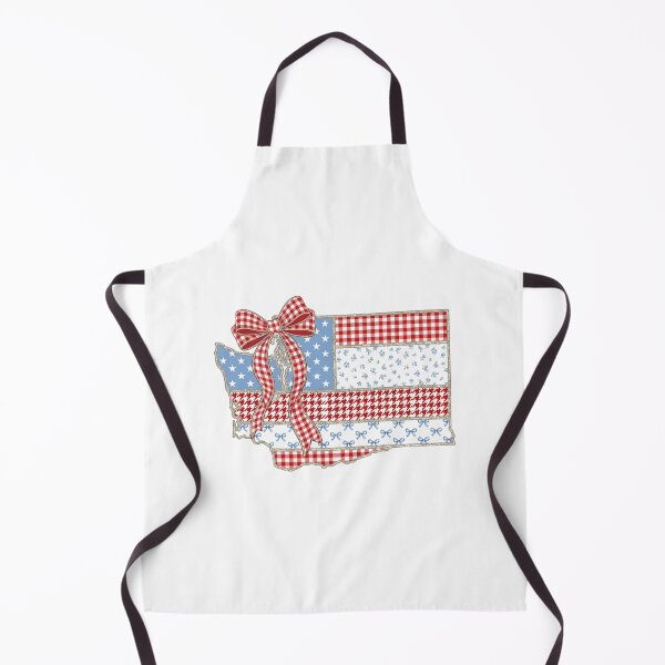 Item preview, Cute Patriotic Washington Map with Red Gingham Bow designed and sold by Paper Drip.
