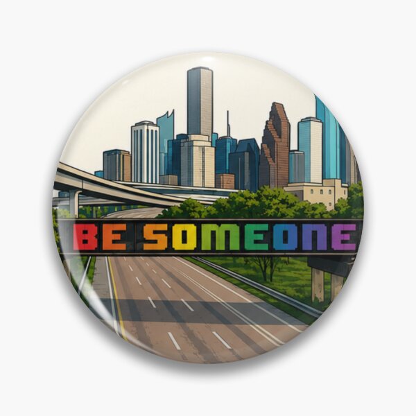 Item preview, Houston “Be Someone” Rainbow Graffiti Art | Pride Inspired Skyline Design designed and sold by SimplyJasper.