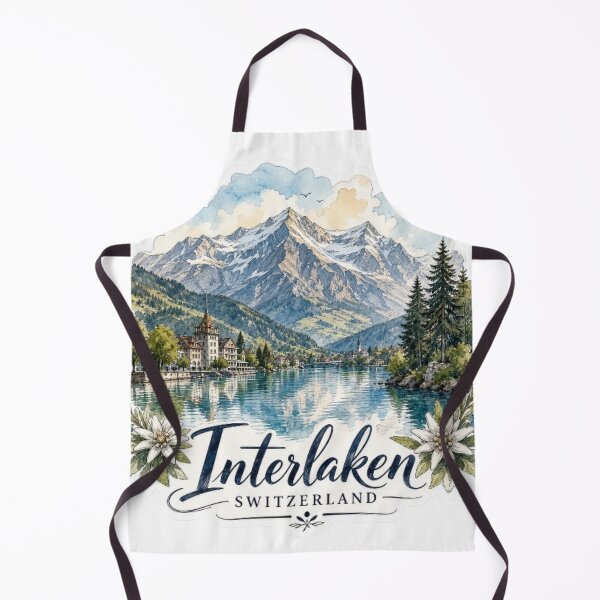 Item preview, Interlaken Switzerland Alpine Lake Travel Sticker designed and sold by Modefissi.