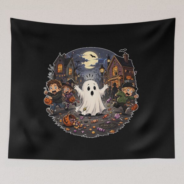 Item preview, Too Spooky To Trick Or Treat Funny Halloween Ghost Design designed and sold by MotylekAnia.