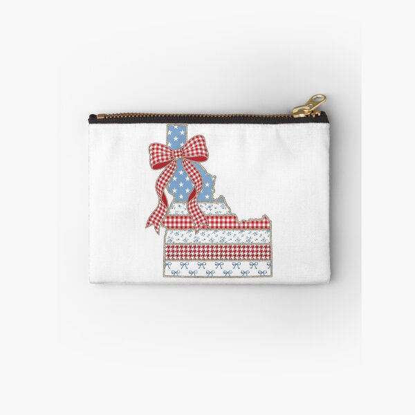 Item preview, Cute Patriotic Idaho Map with Red Gingham Bow designed and sold by Paper Drip.