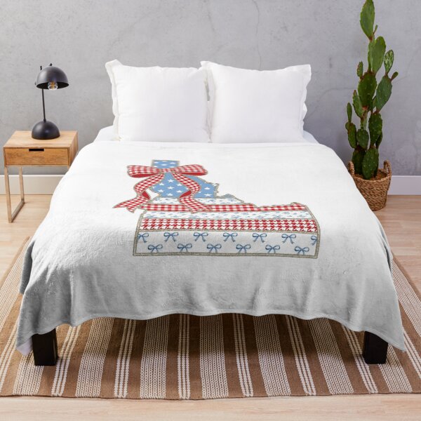 Item preview, Cute Patriotic Idaho Map with Red Gingham Bow designed and sold by Paper Drip.