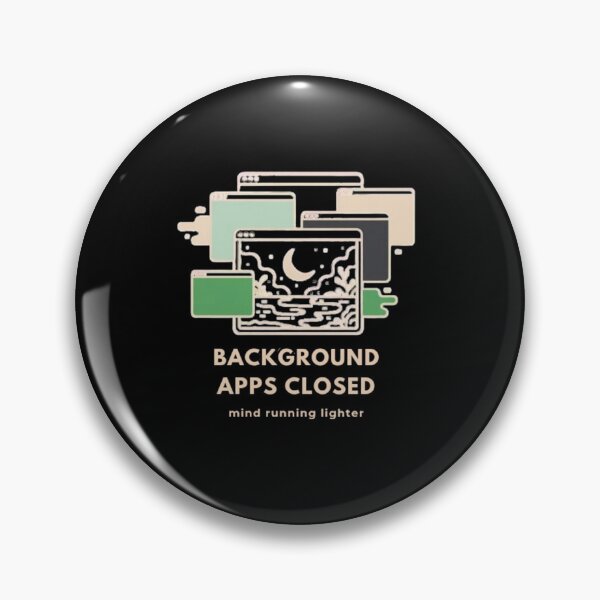 Item preview, Mindful Background Apps Closed Aesthetic Art designed and sold by Inkfino.