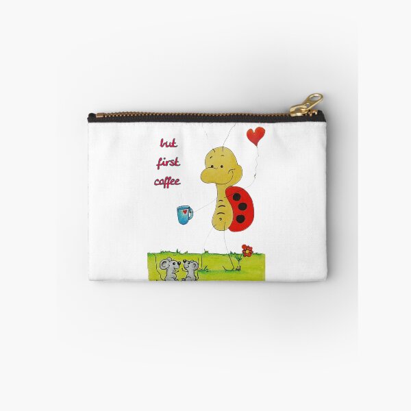 Item preview, Little beetle Karlchen with coffee cup – Coffee Lover Bug designed and sold by KarinKaefer.