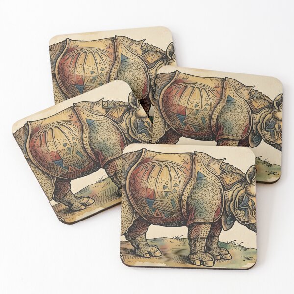Item preview, Albrecht Dürer Rhinoceros – Vintage Renaissance Woodcut Art designed and sold by GreatPeopleMind.