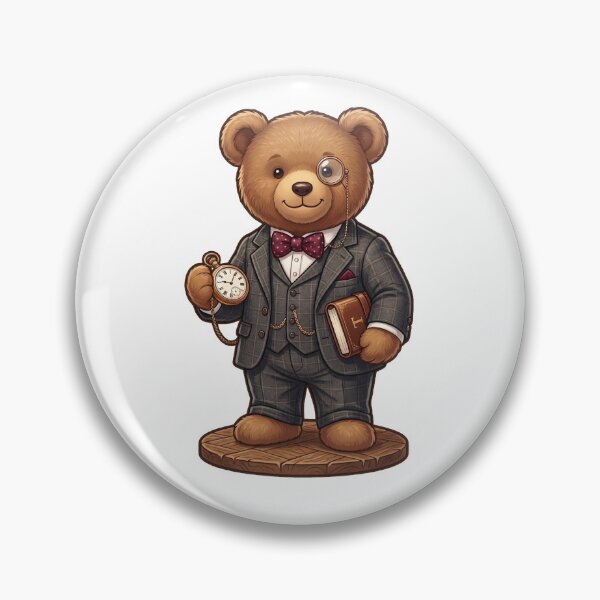 Item preview, Dapper Gentleman Teddy Bear with Monocle & Pocket Watch designed and sold by KETO370.