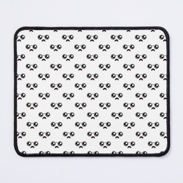 Item preview, Cute kawaii surprised nerdy face pattern designed and sold by BlushyPrint.