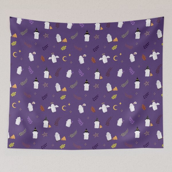 Item preview, Cute Ghosts Pattern designed and sold by SpookyVenus.