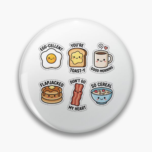 Item preview, Kawaii Breakfast Club Sticker Pack - Cute Egg & Toast Puns designed and sold by SimpleP.