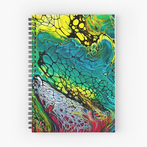 Item preview, Neon Ocean Cells - Original Fluid Art Acrylic Pour Abstract Painting designed and sold by PourtionOfArt.