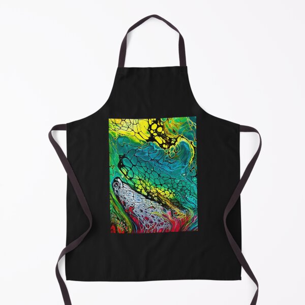 Item preview, Neon Ocean Cells - Original Fluid Art Acrylic Pour Abstract Painting designed and sold by PourtionOfArt.