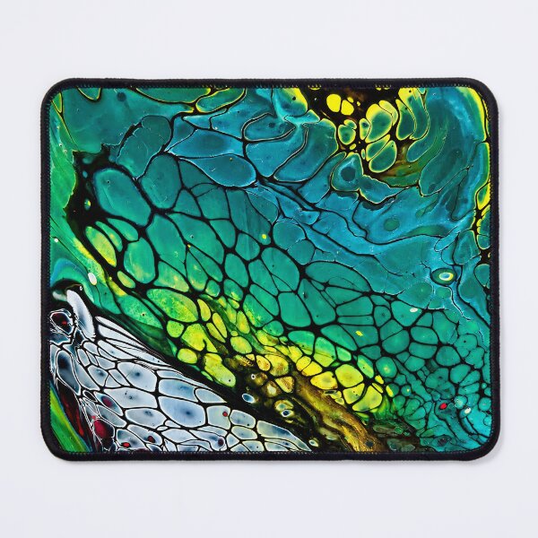 Item preview, Neon Ocean Cells - Original Fluid Art Acrylic Pour Abstract Painting designed and sold by PourtionOfArt.