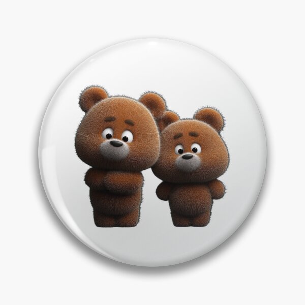 Item preview, Cute Teddy Bear Sticker PNG | Adorable Cartoon Bear Duo designed and sold by ashwin131.